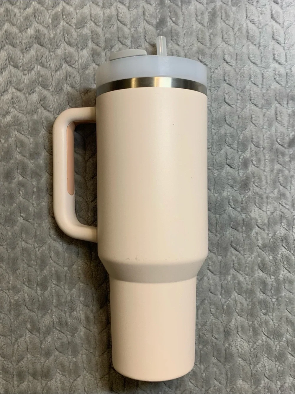 Stanley Pale Pink Travel Tumbler with Handle and Straw - Picture 2 of 7